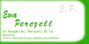 eva perczell business card